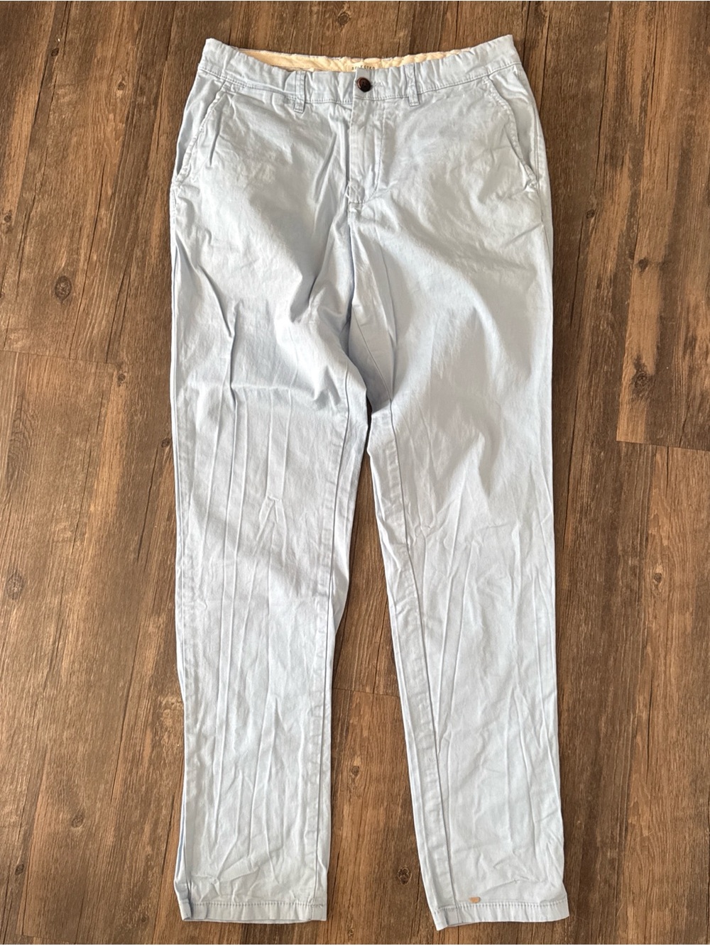 Light Blue Casual Chino Pants